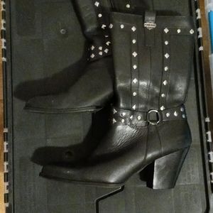 Harley Davidson zip boots with heel SZ 9